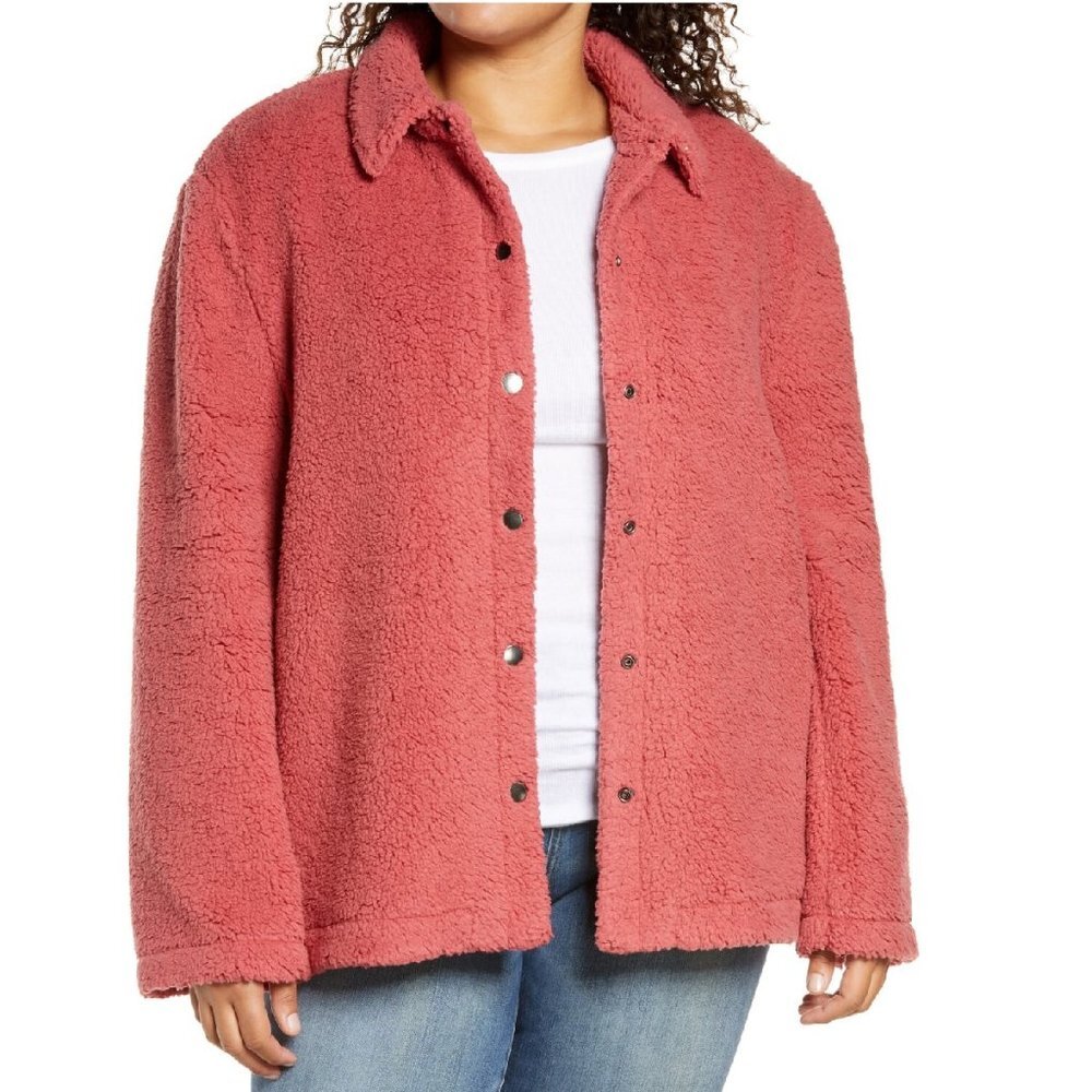 Bp. Teddy Shirt Jacket Plus Size